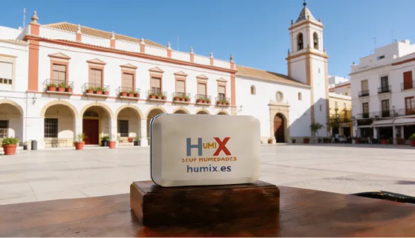 Sistema HUMIX instalado en la pared de una vivienda en Majadahonda
